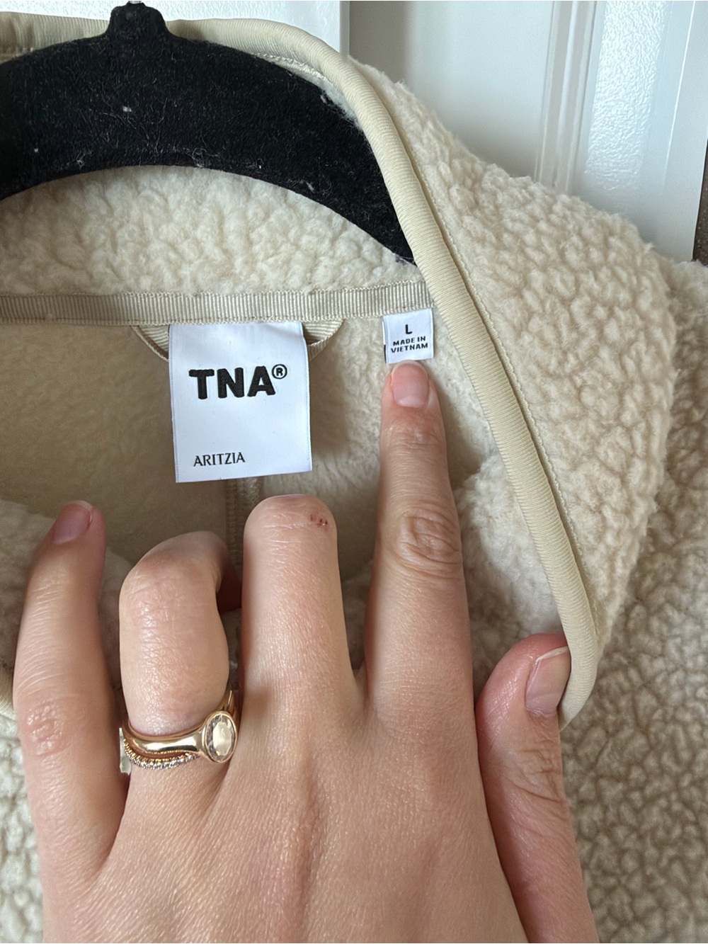 Aritzia TNA Polartec Thermal Pro Fleece Zip-Up Mullein L - Picture 13 of 14